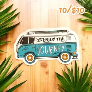 Retro Van Sticker – “Enjoy the Journey” Camper Design – 3”